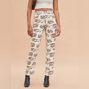 Reformation Cowboy Print Straight Jeans | Size, 28